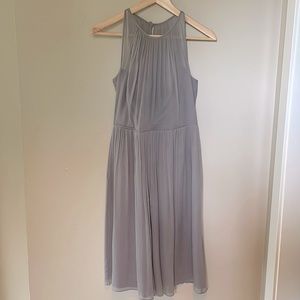 J Crew 'Megan' Size 4 Silk Graphite Gray Dress Style 06122